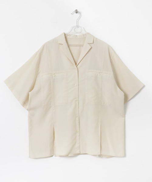 ブラウス シャツ OPEN COLLAR C/S シャツ レディース CITYSHOP ブラウス シャツ OPEN COLLAR C/S レディース