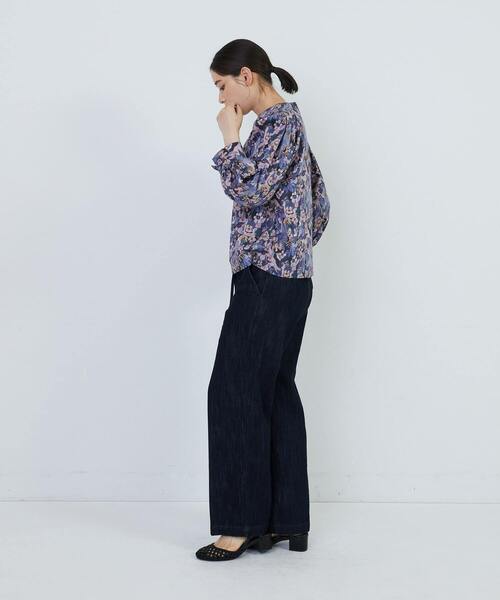 ADIEU TRISTESSE - 新品 未使用 2022年 ADIEU TRISTESSE アデュートリステス リブ付きリバティプリントブラウス Ａｕstralian Flower 38【2400013128629】 ADIEU TRISTESSE ブラウス シャツ リバティプリントブラウス