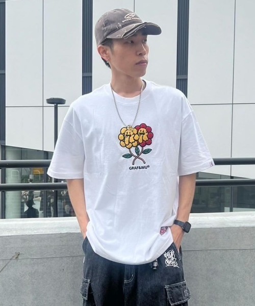 tシャツ A'GEM/9 × .kom 「GRAF＆WU/グラフアンドユー」キャラシリーズカットソー レディース メンズ