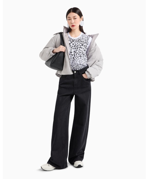 tシャツ 「エンポリオ アルマーニ」ASV オーバーサイズフィットTシャツ オーガニックジャージー レディース EMPORIO ARMANI tシャツ 「エンポリオ アルマーニ」ASV オーバー