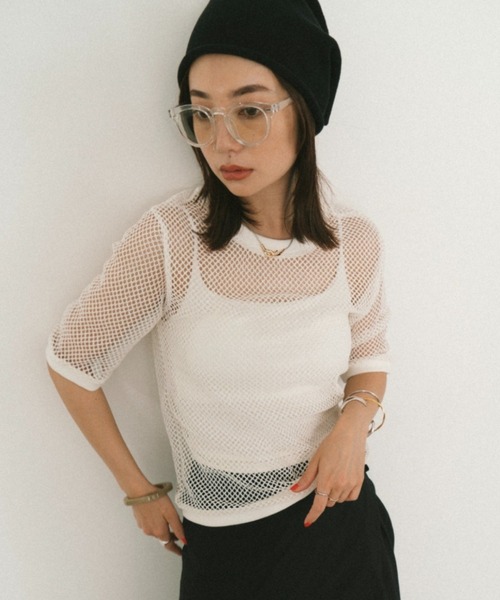 HANNE tシャツ 半袖 メッシュハーフスリーブTEE レディース : ZOZOTOWN