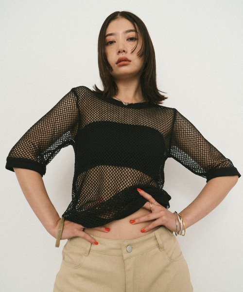HANNE tシャツ 半袖 メッシュハーフスリーブTEE レディース : ZOZOTOWN