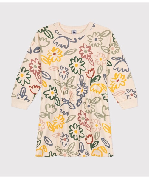 PETIT BATEAU - 衣裳 汗水長袖衣裳 キッズ 小わっぱ服 ワンピース、チュニック-ベビー、キッズ、マタニティ-子ども服、シューズ