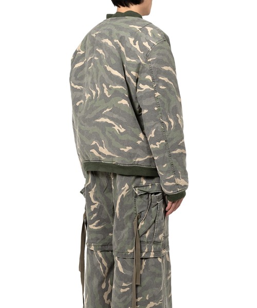 KAMIYA × F.M.C.D. - Camouflage MA-1 Kamiya Camouflage Ma-1 Bomber Jacket - Green | Editorialist