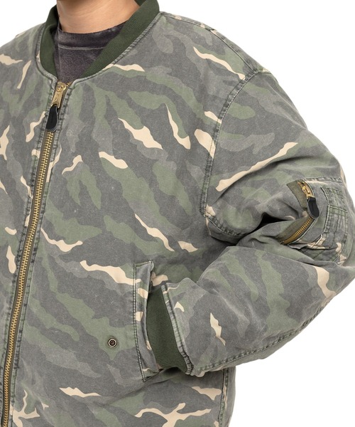 KAMIYA × F.M.C.D. - Camouflage MA-1 KAMIYA x FOSTEX GARMENTS カミヤ 24AW F.M.C.D. Camouflage Wash MA-1