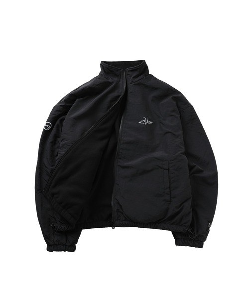 ブルゾン アウター ナイロン フリース リバーシブルドローコード