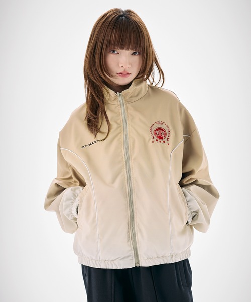 ブルゾン アウター ナイロン フリース リバーシブルドローコード