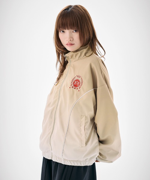 ブルゾン アウター ナイロン フリース リバーシブルドローコード