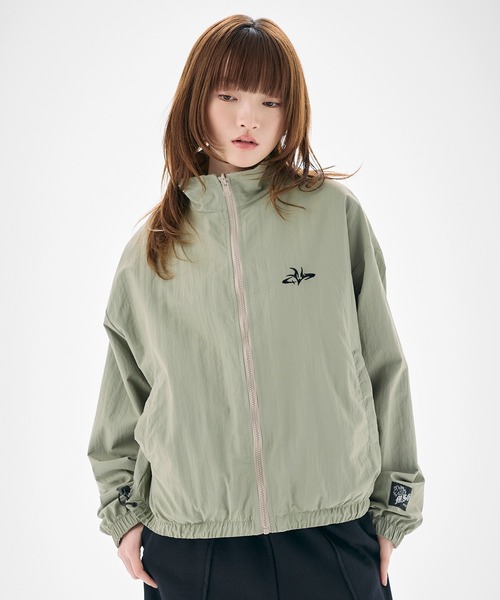 ブルゾン アウター ナイロン フリース リバーシブルドローコード