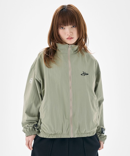 ブルゾン アウター ナイロン フリース リバーシブルドローコード