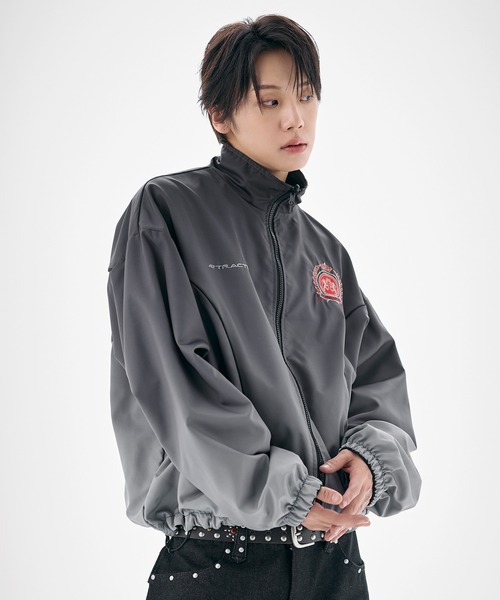 ブルゾン アウター ナイロン フリース リバーシブルドローコード