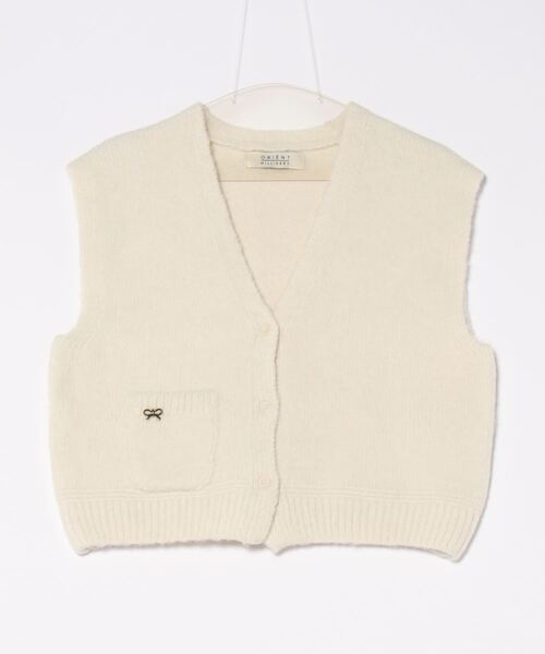 ベスト ジレ BABY ALPACA BLEND KNIT VEST | ベビーアルパカ混ニットベスト レディース