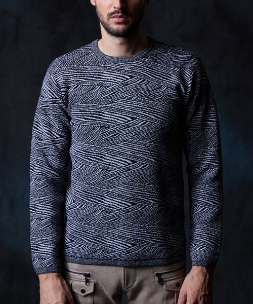 HIDEAWAYS NICOLE（ハイダウェイ ニコル） セーター ニット 幾何学風