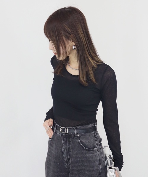 Reurie'（レウリィ） tシャツ 「HIT ITEM!」Uネックシアーカットソー