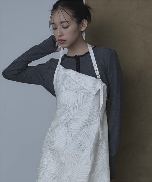 miette（ミエット） ワンピース ジャガードエプロンワンピース