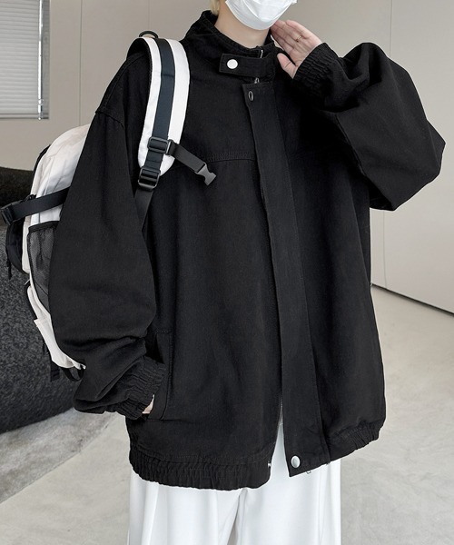 デニムジャケット gジャン 「FVLMEN」stand neck denim zip