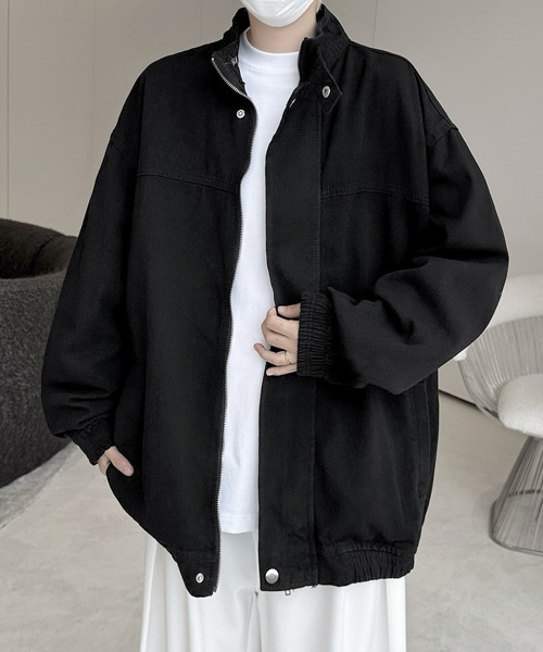 デニムジャケット gジャン 「FVLMEN」stand neck denim zip jacket