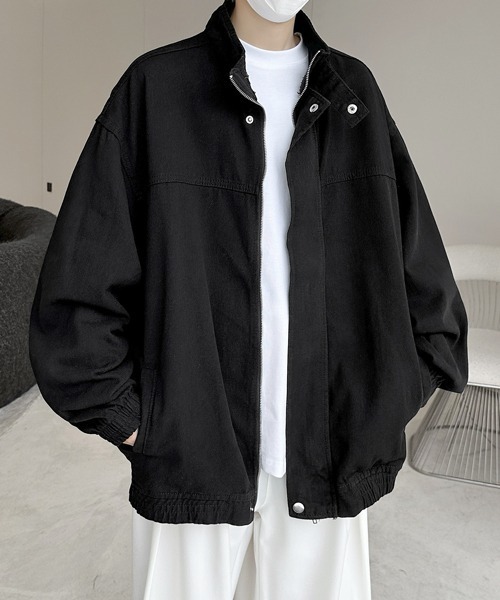 デニムジャケット gジャン 「FVLMEN」stand neck denim zip jacket