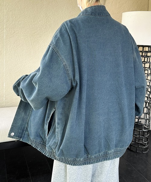 デニムジャケット gジャン 「FVLMEN」stand neck denim zip