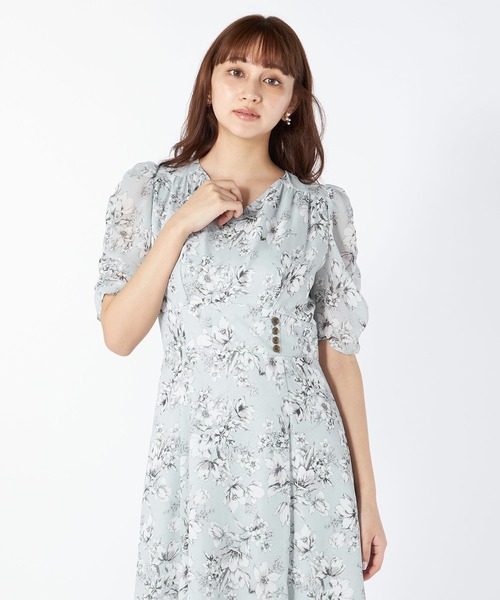 LAISSE PASSE 「LAISSE PASSE」 半袖ワンピース 36 ブルー