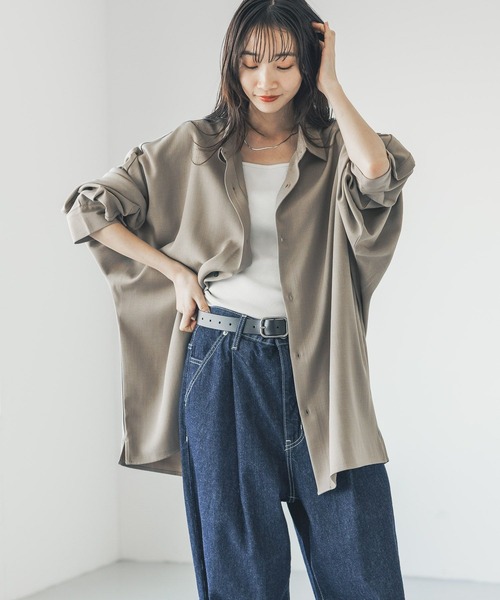 LOWRYS FARM（ローリーズファーム） シャツ TWILLドルマンシャツ
