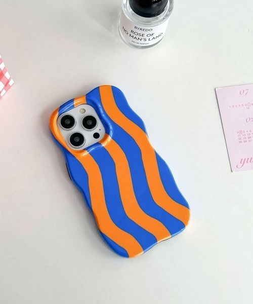 Fun & Daily スマホケース Wave Color Stripe iPhone Case 14
