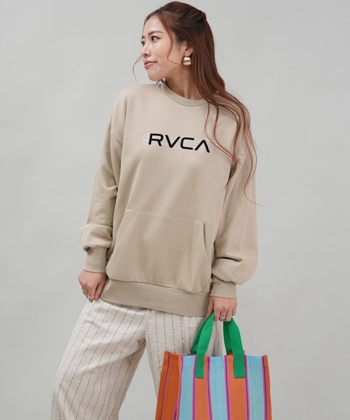 トレーナー スウェット RVCA/ルーカ シンプルロゴ/薄手トレーナー BF043-033 レディース