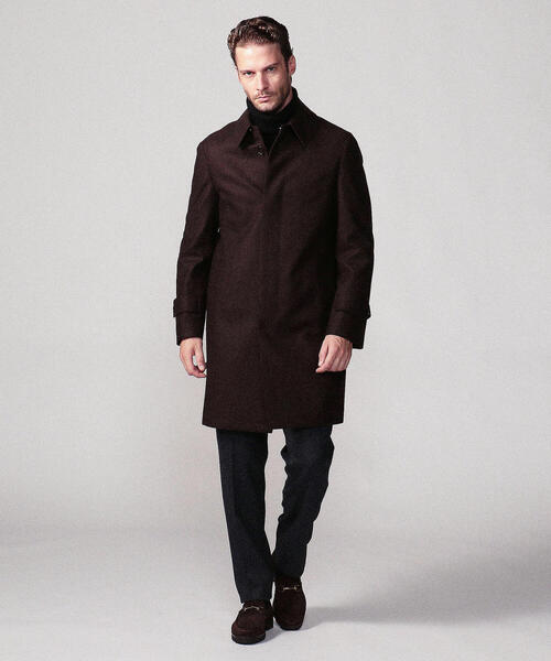 TOMORROWLAND ブラック ステンカラーコート 46 TOMORROWLAND（トゥモローランド） ステンカラーコート 46 ブラウン