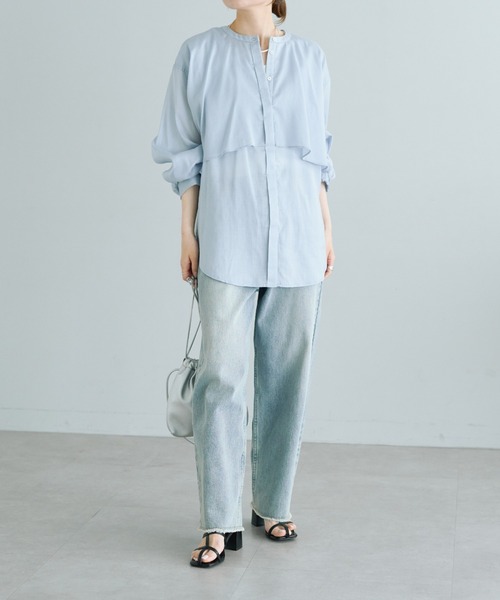 新品　縦ストレッチ足長　デニムパンツ　36 ライトブルー　ピュアルセシン pual ce cin パンツ デニム ジーンズ 縦ストレッチ足長デニム