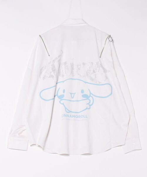 PSYNYXX ブラウス シャツ シナモン×THICCラインストーンロゴコラボ