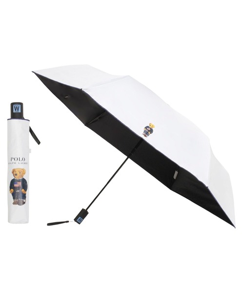 POLO RALPH LAUREN 折りたたみ傘 遮光 晴雨兼用 折りたたみ日傘