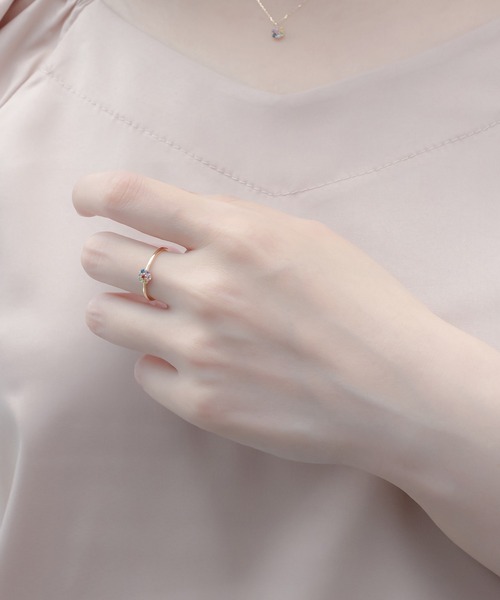 BLOOM（ブルーム） 指輪 リング K10 イエローゴールド マルチカラー