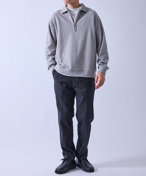 LE CERCLE par rope' トレーナー スウェット 変化編みジップアップポロ