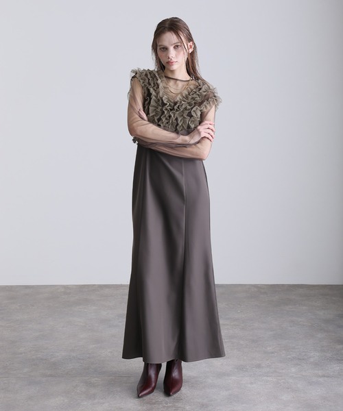 atlo ドレス Ｍ 結婚式 お呼ばれ ロング オケージョン チャコールグレー atlo（アトロ） ドレス : ZOZOTOWN Yahoo!店 - 通販 - Yahoo!ショッピング