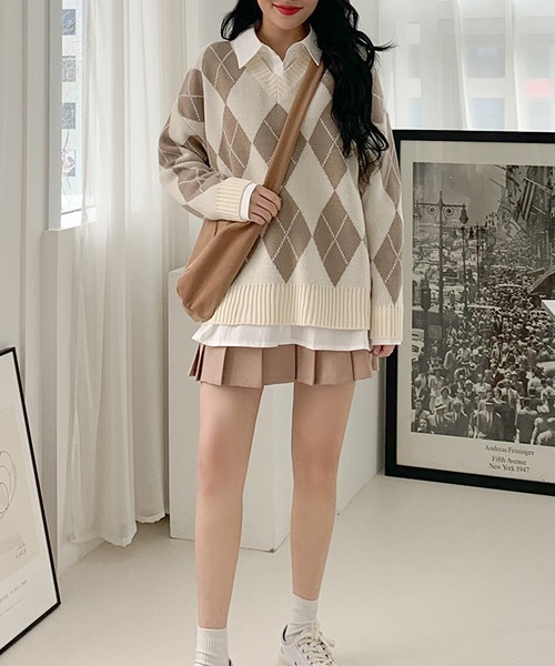 「SONA」 「MYMYT＆MONOCODE」長袖ニット FREE ライトブラウン レディース_画像2