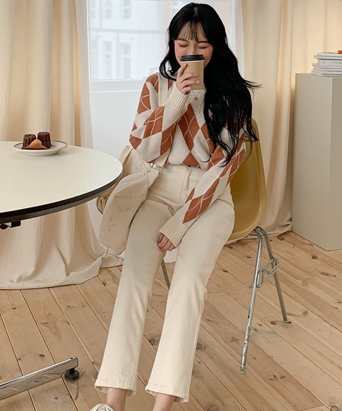 「SONA」 「MYMYT＆MONOCODE」長袖ニット FREE ライトブラウン レディース_画像8