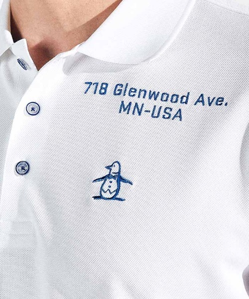 新品マンシングウェアストレッチサンスクリーン フィラシス飛び刺繍半袖ポロシャツL Munsingwear ポロシャツ サンスクリーンフィラシス飛び刺繍半袖