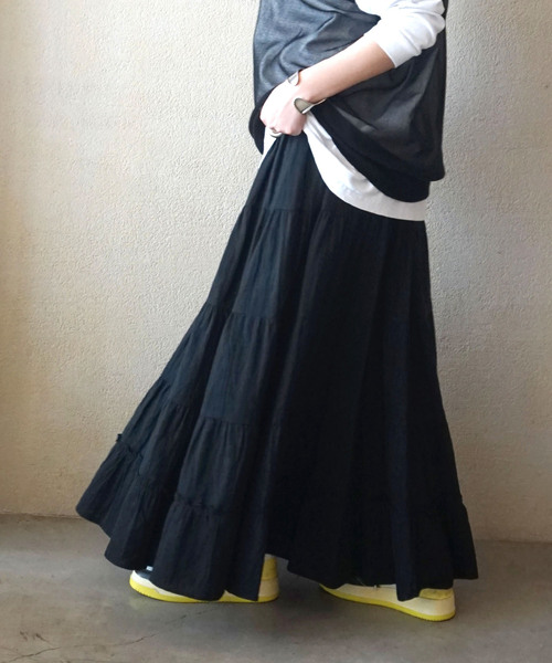 JOURNAL STANDARD LUXE スカート レイヤーガーゼ ギャザースカート  