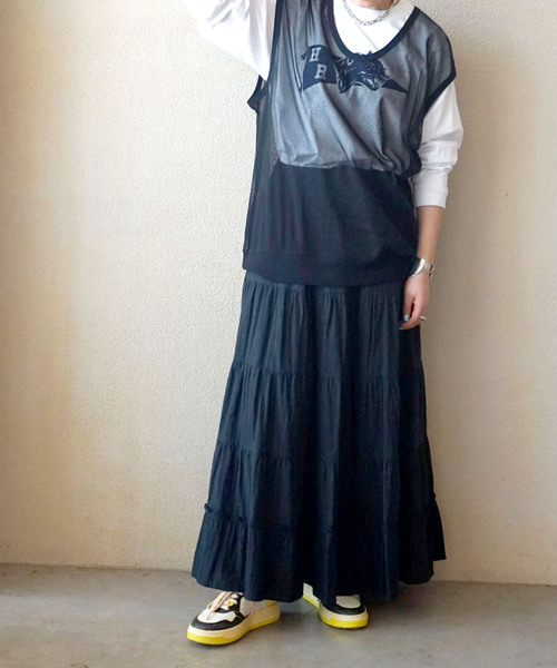 JOURNAL STANDARD LUXE スカート レイヤーガーゼ ギャザー