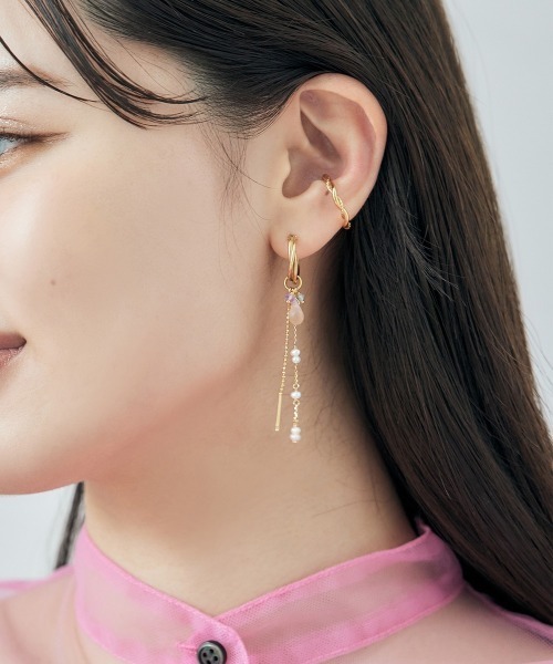 Jolie Toujours（ジョリトゥジュール） ピアス マルチストーン2way 