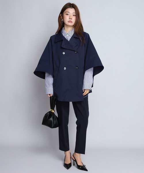 コート アウター オーバーサイズ トレンチ ポンチョコート レディース