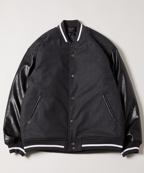 AIVER（アイバー） スタジャン LARGE ダークブラック メンズ