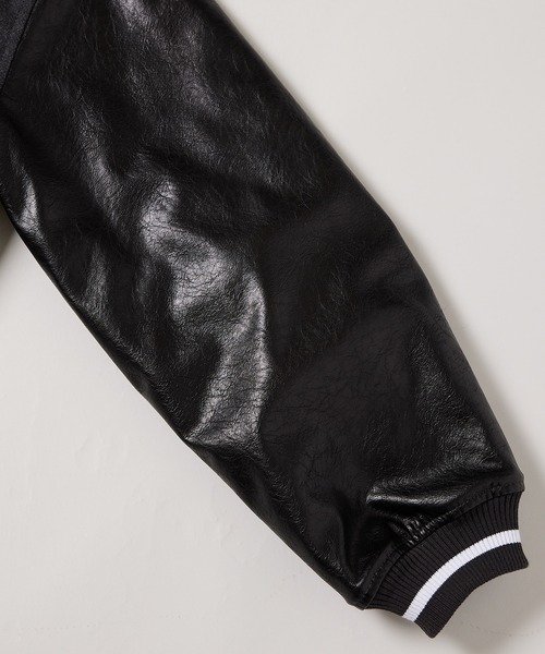 「AIVER」 スタジャン LARGE ダークブラック メンズ_画像7