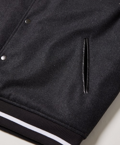 「AIVER」 スタジャン LARGE ダークブラック メンズ_画像8