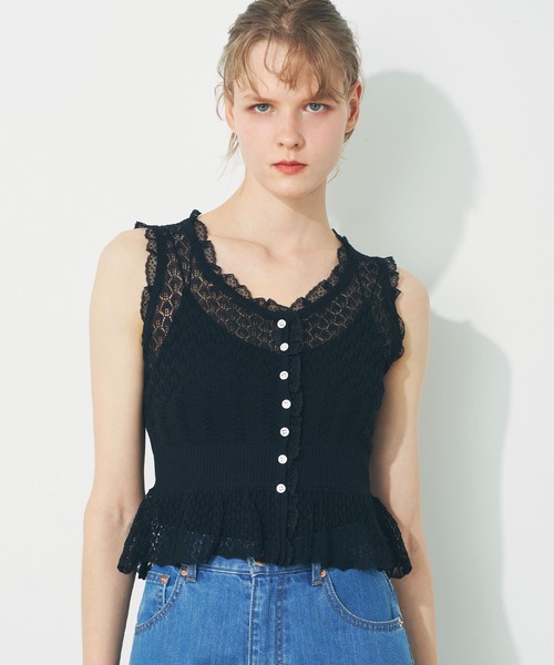 DEICY アイレットレースノースリニット 新品 deicy アイレットレース