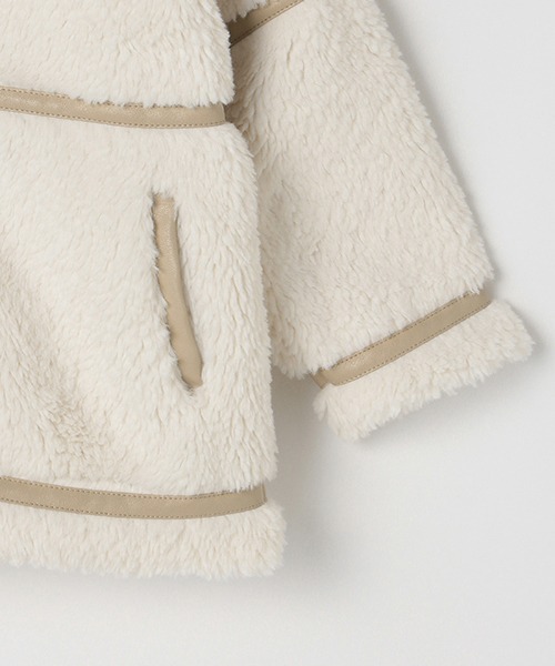 「b・ROOM」 「KIDS」ジップアップブルゾン MEDIUM ライトベージュ キッズ_画像6