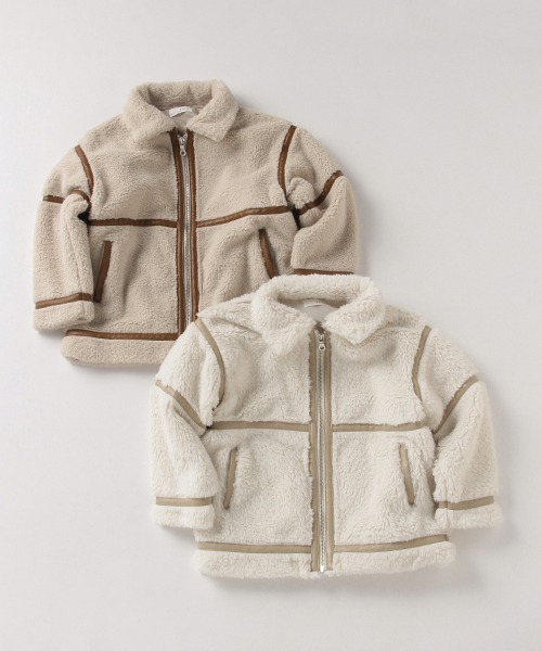 「b・ROOM」 「KIDS」ジップアップブルゾン MEDIUM ライトベージュ キッズ_画像8