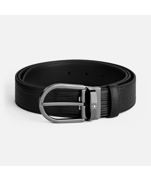 MONT BLANC ブラックレザーベルト ブラック レザーベルト、30 mm - 高級ベルト – Montblanc® JP