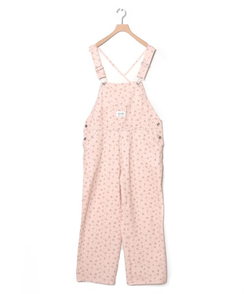 ALLEYby w closet花柄ピンクデニムオーバーオール ALLEYby w closet花柄ピンクデニムオーバーオール