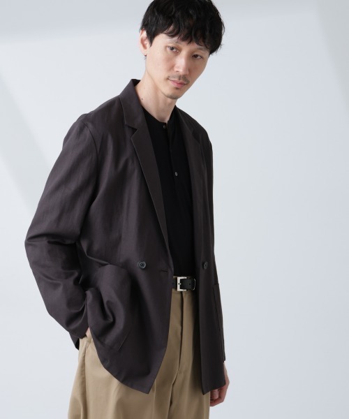 美品 UNIVERSAL PRODUCTS コットンリネン テーラードジャケット